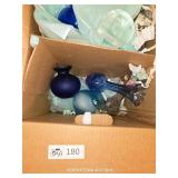 GLASSWARE ITEMS, CHRISTMAS D?COR