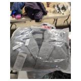 Grey Textured Herringbone Blazer