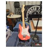 Squier Mini Electric Guitar, Coral