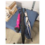 Lot of Three Assorted Folding Umbrellas