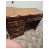Traditional Wood Writing Desk with Four Drawers