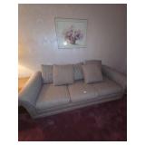 Nice Upholstered Three-Cushion Sofa