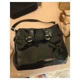Liz Claiborne Black Patent Shoulder Bag