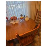 Classic Wooden Dining Set: Table and Four Chairs