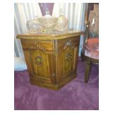 Hexagonal Wooden Accent End Table