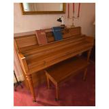 Wurlitzer Console Piano with Matching Bench