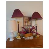Set of Three Assorted Table Lamps