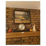 Vintage Mantel Clock & Contents of Mantle