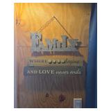 Rustic Galvanized Metal and Wood Wall Sign