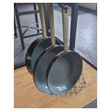 Black and Cream Skillet Set with Nesting Bowls