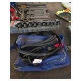 Socket Set w/ Adjustable Wrench/jumper cables