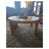 Natural Wood Round Coffee Table