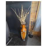 Decorative Tall Urn-Style Floor Vase