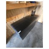 Black Rectangular Upholstered Storage Bench