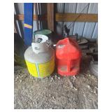 Propane Tank, Gas Can, and Metal Components
