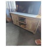Rustic Wooden Media Console with Storage