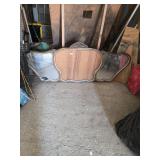 Large Ornate Tri-Panel Vanity Mirror