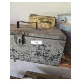TOOL BOX, MINNOW BUCKET, MISC. ITEMS
