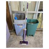 TRASH CANS, MOP