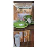 Canyon Creek Green Ceramic Butter Dish & Pitcher