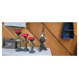 Decorative Cross Candle Holders & Finial Set