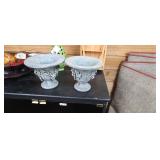 Pair of Decorative Grapevine Garden Urns