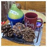 Decorative Pear and Mug Seasonal Display Set