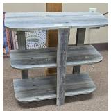 Rustic Three-Tier Reclaimed Wood Shelf