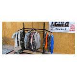 Large Industrial Rolling Clothes Display Rack