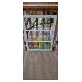 Hand-Painted Floral Window Pane Art