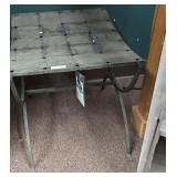 Industrial Metal Woven Accent Table
