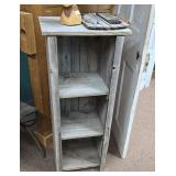 Rustic Weathered Wood Three-Tiered Shelf