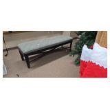 Upholstered Long Bench with X-Base
