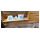 Set of Three Nautical Themed Ceramic Holders