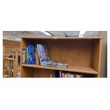 Wooden Bookcase with Assorted Hardcover Books