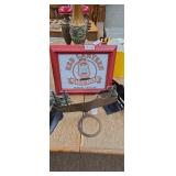 Rustic Metal Forest Cabin Display Stand