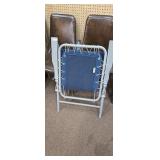 Blue Bungee Cord Folding Chair