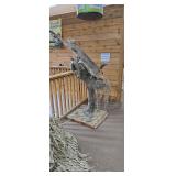 Bobcat Taxidermy Mount Reaching for Bird
