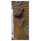 Rustic Wooden Hanging Birdhouse and Wall Plaque