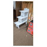 White Painted Wooden Three-Tier Step Display