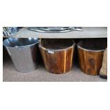Rustic Wooden Barrel Planter