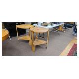 Set of Two Canoe Paddle Base Accent Tables