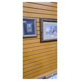 Set of Two Framed Wildlife Prints: Deer in Winter