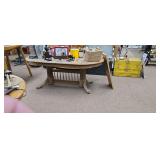 Oak Pedestal Dining Table with Claw Feet