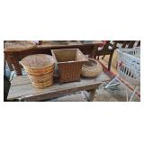 Set of Three Decorative Baskets and Planters