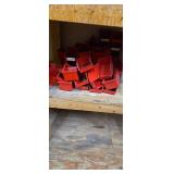 Set of Red Plastic Stacking Storage Bins