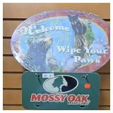Welcome Bear Sign & Mossy Oak License Plate