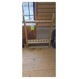 Rustic Wooden Fishing Rod Rack