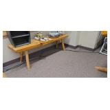 Rustic Natural Wood Live-Edge Bench