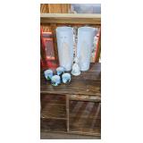 Ceramic Decor Set: Vases, Bear Mugs, and Bell